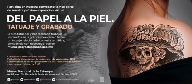 El Museo Nacional de la Estampa invita a participar en la exposición virtual Del papel a la piel. Tatuaje y grabado