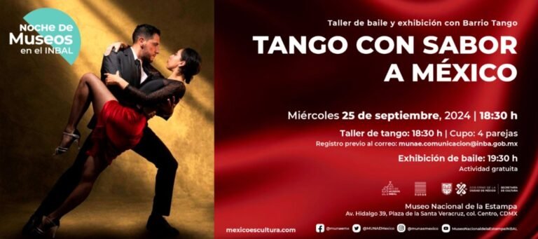El Museo Nacional de la Estampa recibirá a su público al ritmo de Tango con sabor a México
